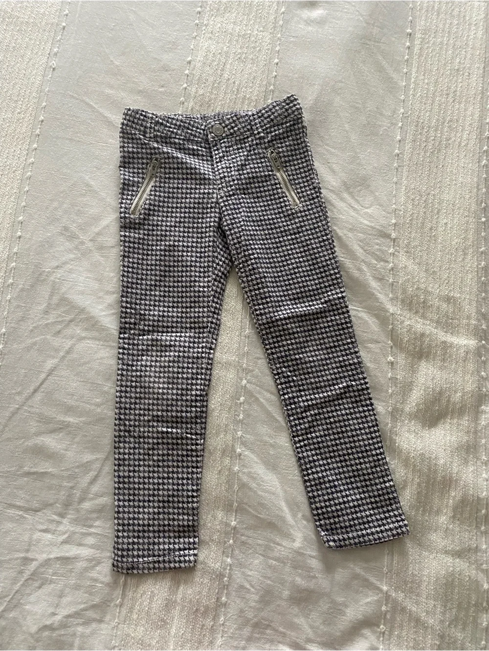 Carter's Black and White Houndstooth Leggings with Faux-Zip Pockets